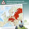Mapa výskytu KE v Evropě v roce 2011
