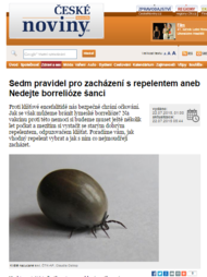 Sedm pravidel pro zacházení s repelentem aneb Nedejte borrelióze šanci