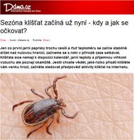 Sezóna klíšťat začíná už nyní - kdy a jak se očkovat?